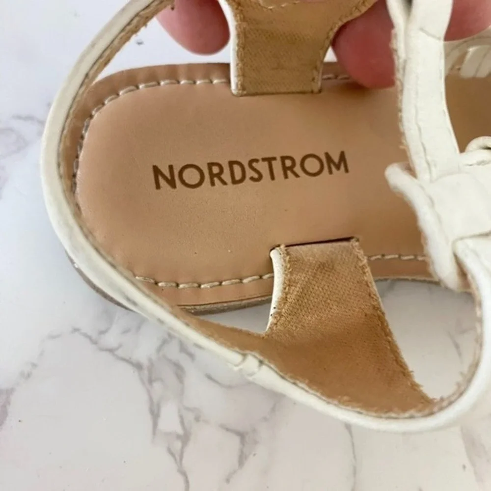 Nordstrom Sandals Little Kid Sz 9 White Dressy Girly‎
